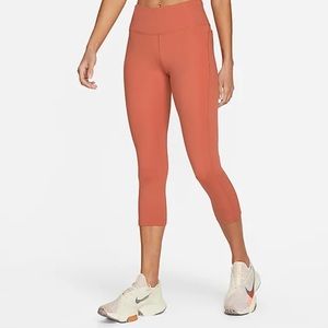Nike Mid-Rise Crop Running Leggings Dri-fit